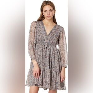 Lucky Brand Printed Chiffon Midi Dress - Size XL | Effortlessly Elegant